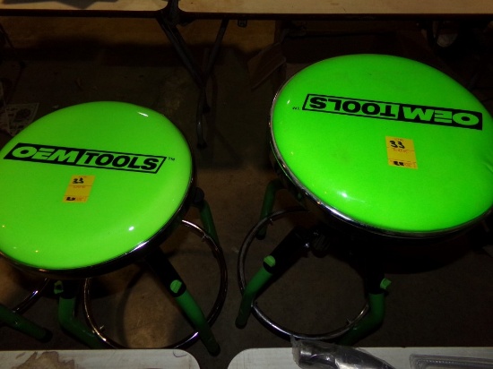 (2) OEM Tools Mechanic/Bar Stools, Adjustable Height  (2 x Bid Price)