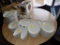 Large Lot of White Ceramic Dining Dishes, Platters, Cups, Saucers, Appetize