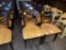 (10) Fancy Cooper/Brown Steel Frame/Maple Wooden Seat Dining Chairs (8x Bid
