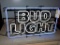 ''Budlight'' Neon Window Sign - 31''W x 18''T