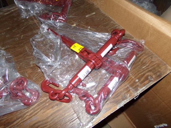 (2) New 5/16 - 3/8 Ratchet Chain Binders, (2x Bid Price)