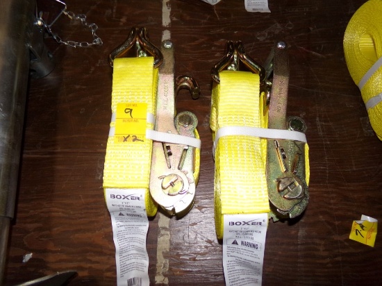 (2) Boxer 2'' x 27' 10,000LB Ratchet Straps, (2x Bid Price)