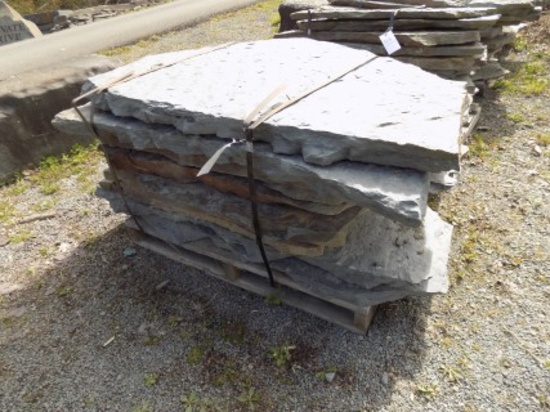 Pallet of Large Fossilized Natural Cleft Stepping Stone, Sold By Pallet