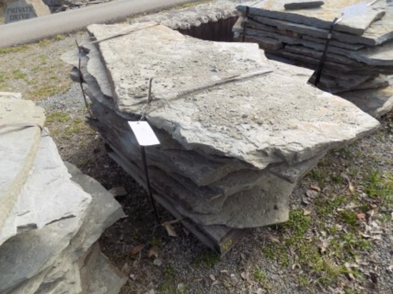 Pallet of Large Fossilized Natural Cleft Stepping Stone, Sold By Pallet