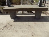 Custom, 3-Piece Stone Bench, 5' Wide, Nice