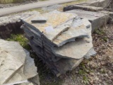 Pallet of Large Fossilized Natural Cleft Stepping Stone, Sold By Pallet