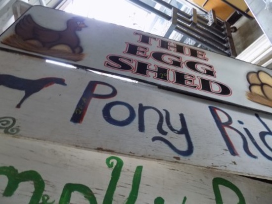 ''Pony Ride'' Wooden Sign, 8'W