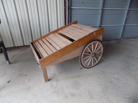 Wooden 36''W Vegetable Display/Cart