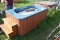 2 Person Hot Tub with Tote Full of Pool Items (7347)