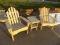 3-Pc Unfinished Adirondack Set - (2) Chairs, (1) Table  (7750)