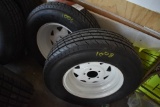 (2) 205-75-15'' 10 Ply On Rims (5541)