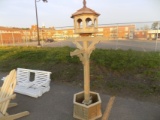 Pressure Treated Bird House/Flower Pot  (7737)