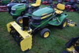 JD X360 with 44'' Snow Blower, S/N 123605, 430 Hours, Includes 48'' Mower D