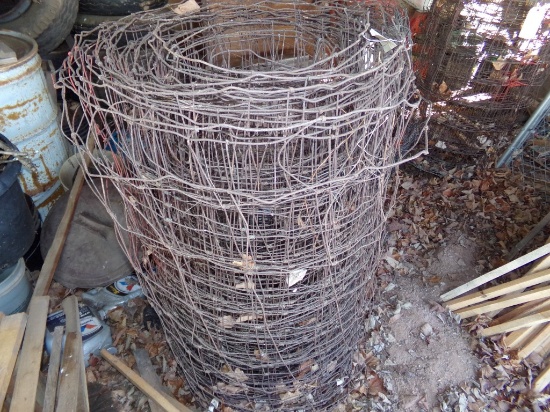 (2) Rolls Used Wrapped-Type Wire Fencing, 48'' Tall