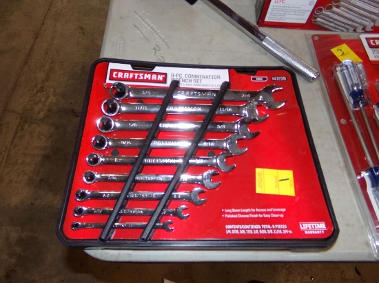 New Craftsman 9 Pc SAE Wrench Set