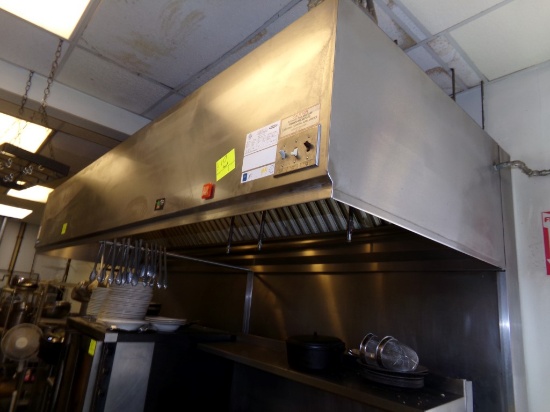 Larkin SS Exhaust Hood, 12'W x 56''D, with Fan, Out Side of Building, with