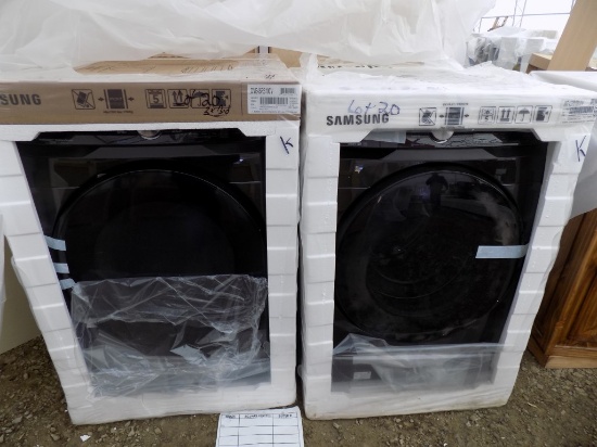 New Samsung Front Loader Washer & Dryer Set:Samsung DVE45R6100V, 7.5 Cubic