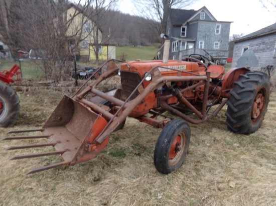 Allis Chalmers D14 w/Loader and Extra Snow Bucket, Wheel Weights, PTO, 2Pt