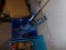 Blue Tote with 2 Ice Fishing Augers