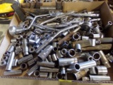 Box with Large Quantity of Sockets, Ratchets, etc.