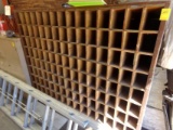 Wooden 135 Compartment Organizer ( 57''W x 50''T x 14''D)
