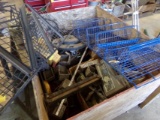 Pallet Box of Misc Items (Tire Chains, Snowmobile Parts, Scaffold Pieces, W
