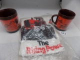 AC Articulated ''Rising Power T-Shirt'', (2) Plastic Mugs, From Late 70's,