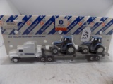 New Holland Tractor Trailer Hauler Set w/ (2) NH 8870 Tractors, NIB, All 1/