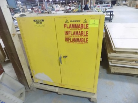 Yellow Flame Resistant Cabinet, 2-Door, 43''W x 46''T
