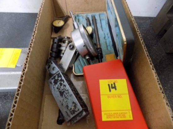 Box with 4 Assorted Indicators, Including Starrett, Testmaster & No Brand &