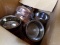 Small Hand Hamered Soup Bowls - Copper & Stainless