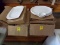 (2) Boxes of Fancy Serving Platters, (1) Box Leaf Shaped, (1) Box Oval Shap