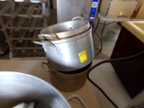 (3) Smaller Alum Stock Pots