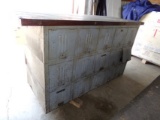 15-Compartment Locker Converted to a Work Table