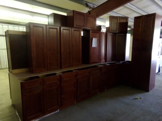 York Cherry Kitchen Cabinet Set, 42'' Top Cabinets, Self Closing Doors & Dr