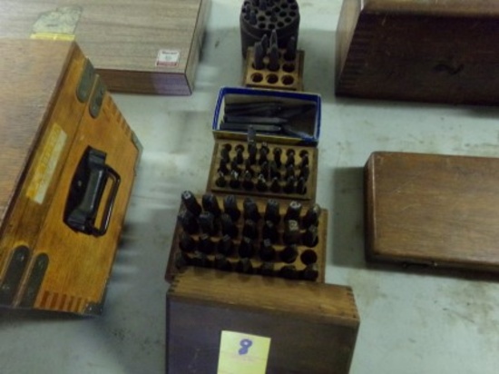 Letter & Number Punches, (5) Containers - Some Incomplete