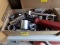 Box of Mixed Sockets & Small Pry Bar