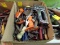 Box with Chisels, Line Markets, Staple Gun, Punches, Pliers, Vice Grips