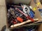 Box with Large Qty of Mixed Tools, Allen Wrenches, Tor Drivers, Ratchet, He