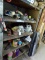 Contents of Right Side of Wooden Shelf, Painting Items, Hardware, Fluids, a