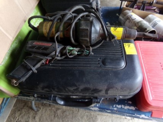 Leister Heat Gun, Weller Soldering Gun, Old VHS Camcorder in Case