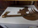 Antique Style Tomahawk/Hatchet w/Holes Drilled In Handle