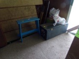 Storage Chest, Small Blue Plant Stand and 3 Drawer Night Stand