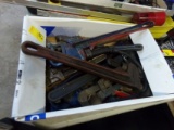 Box w/Lg Qty of Pipe Wrenches