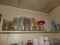 Top Shelf Contents - (10) Asst. Plastic Pitchers & (3) Clear Plastic Food C
