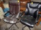 (2) Black Uph. Office Chairs in Basement