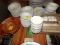 Grp of Asst. Bowls - (20) 6'' White Ceramic, (15) Small Bowls w/Saucers, (1