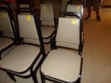 (8) Metal Frame/Tan Uph. Dining Chairs  (8 x Bid Price)