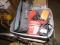 Tote of Mixed Power Tools and Chargers