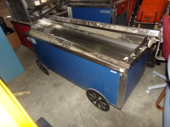 5' Fry Serving Station w/ Tray Slides, 28'' Serving Height, Used in Element